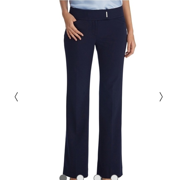 White House Black Market Navy Bootcut Cropped Trousers - Picture 1 of 11